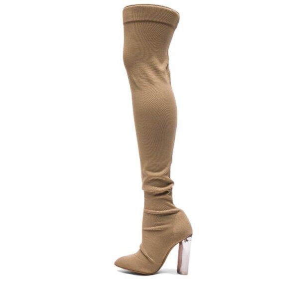 PREOWNED YEEZY SEASON 3 CELEBRITY OWNED OVER THE KNEE KNITTED SOCK BOOTS SZ 9.5 - Picture 7 of 16